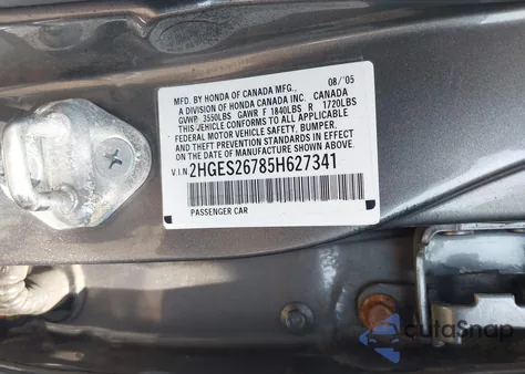 2005 Honda Civic Ex from USA, damaged, VIN 2HGES26785H627341